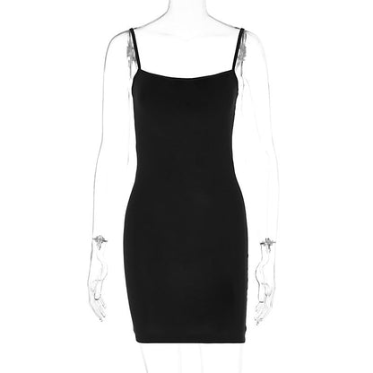 Summer Sexy Sleeveless Slim Fit Backless Sheath Dress Women Clothing