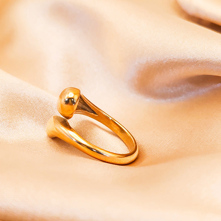Minimalist Titanium Steel Open Stacking Ring