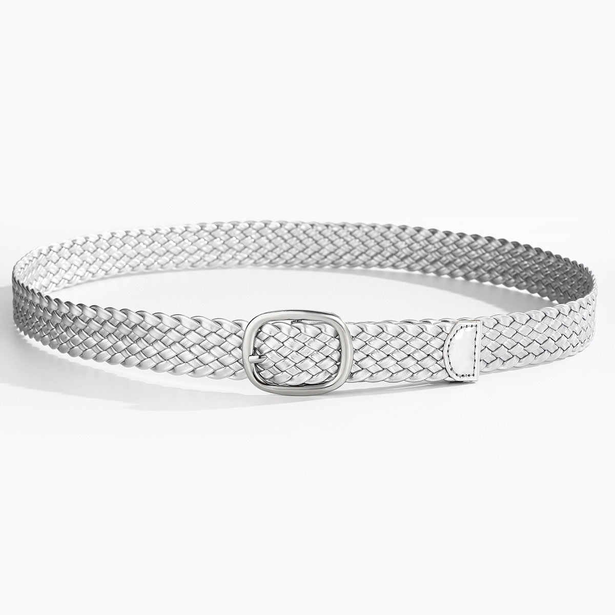 Handmade Woven Patent Leather Belt