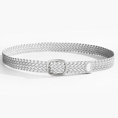 Handmade Woven Patent Leather Belt