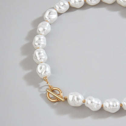 Vintage Baroque Pearl Irregular Statement Necklace