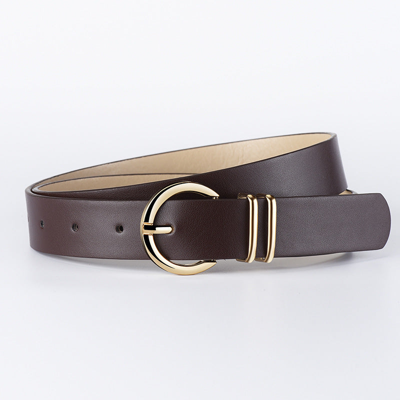 Minimal Double Ring Buckle Belt