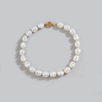 Vintage Baroque Pearl Irregular Statement Necklace