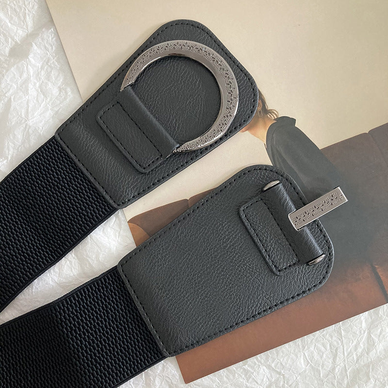 Fashion Leather Stretch Waist Belt
