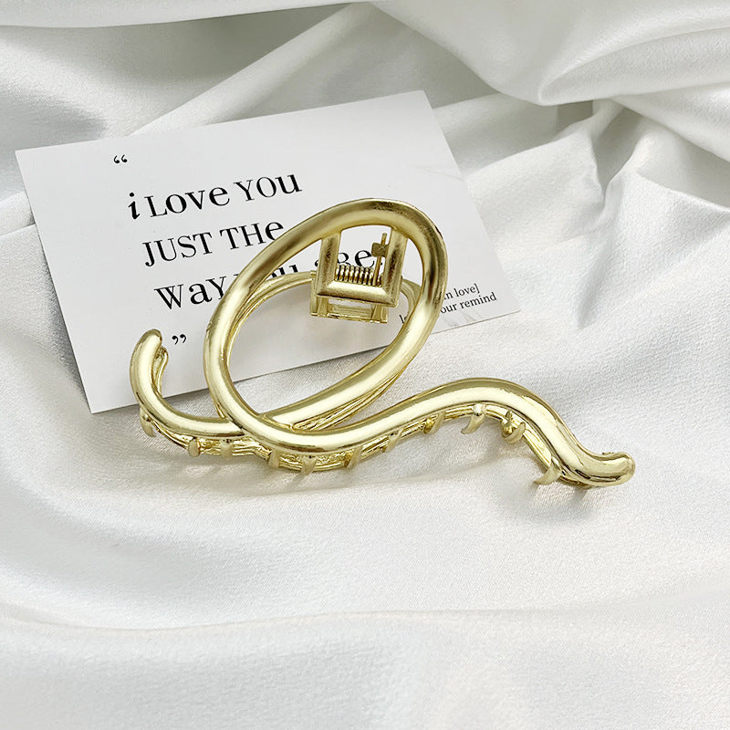 Premium Bow Metallic Large Hair Claw