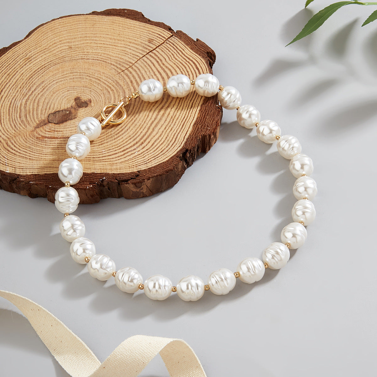Vintage Baroque Pearl Irregular Statement Necklace