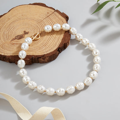 Vintage Baroque Pearl Irregular Statement Necklace