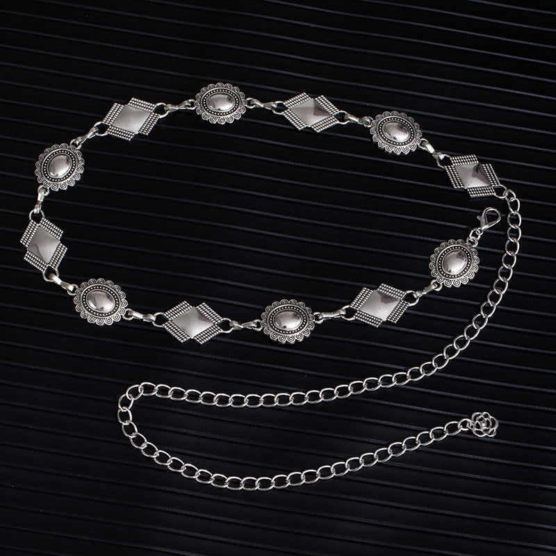 Rhombus Metal Boho Adjustable Waist Chain