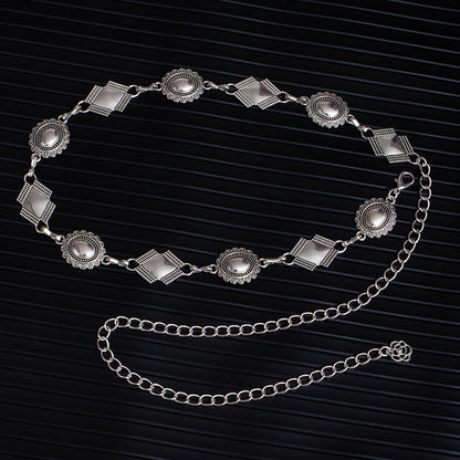 Rhombus Metal Boho Adjustable Waist Chain