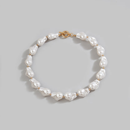 Vintage Baroque Pearl Irregular Statement Necklace
