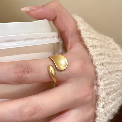 Open Irregular Ring Matte Gold Knuckle Ring