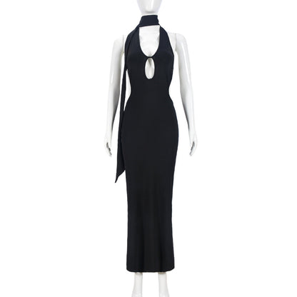 Dress Women Clothing Corset Hollow Out Cutout out Neck Sexy Hollow Out Cutout out Backless Slimming Maxi Dress