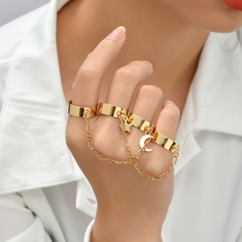 Heart Charm Hand Back Chain Finger Bracelet
