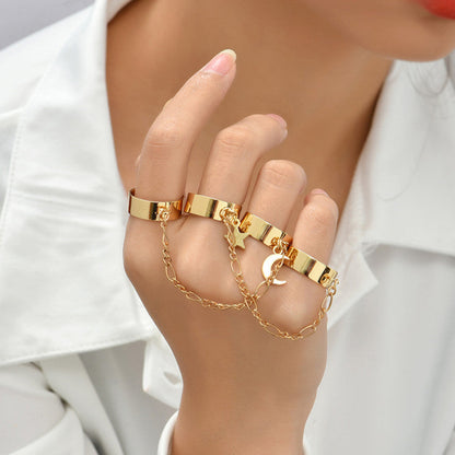 Heart Charm Hand Back Chain Finger Bracelet
