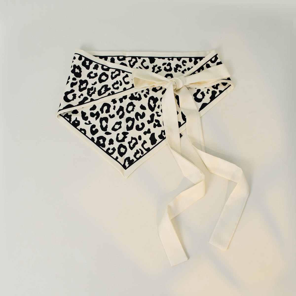 Leopard Print Triangle Tie Bandana Retro Head Scarf