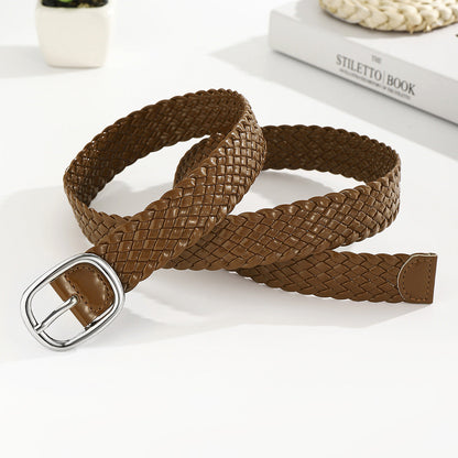 Handmade Woven Patent Leather Belt