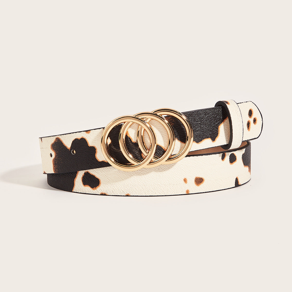 Retro Animal Print Statement Waist Belt