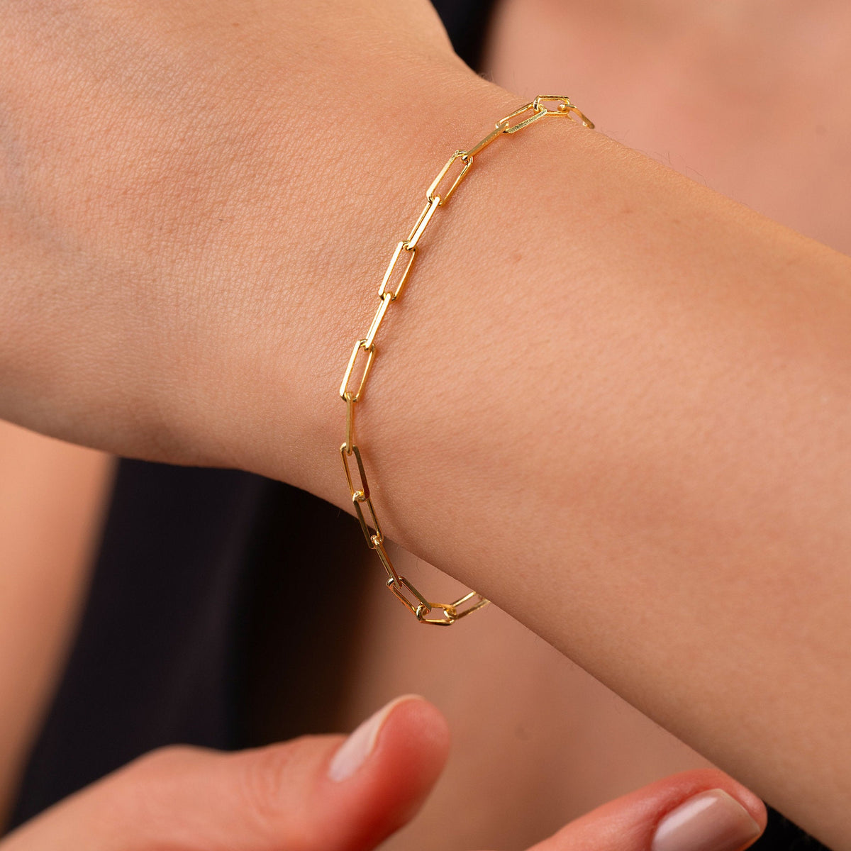 Minimalist 18K Gold Stainless Steel Chain Bracelet