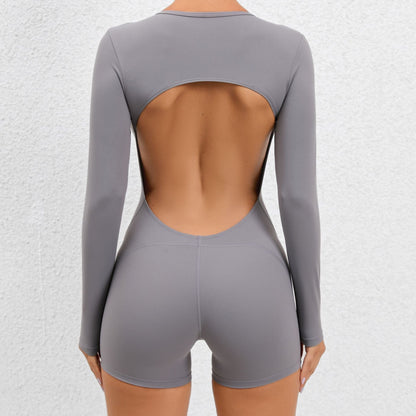 Sexy Backless Tight Yoga Jumpsuit High Elastic Sports One Piece Beauty Back Yoga Fitness Jumpsuit