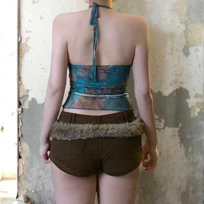 Cutout Corset Top Strapless