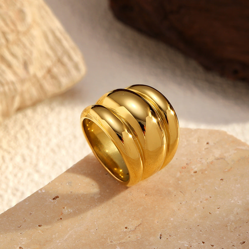 Titanium Steel Seamless Band Ring