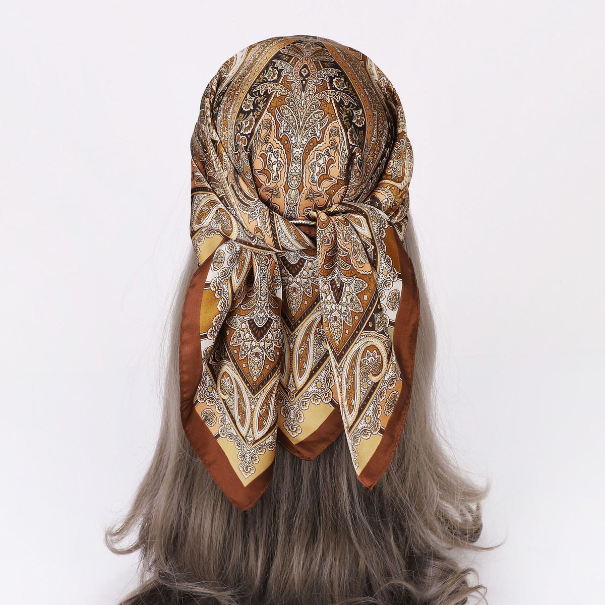 Elegant Paisley Square Shirt Neck Scarf