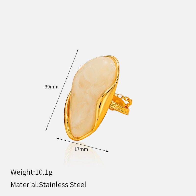 Stainless Steel Open Titanium Colorfast Ring