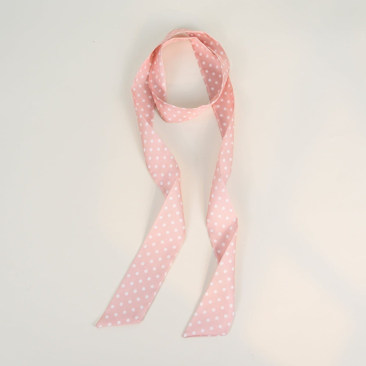 Polka Dot Elegant Long Thin Print Neck Scarf