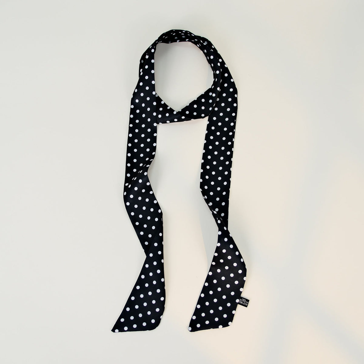 Polka Dot Elegant Long Thin Print Neck Scarf