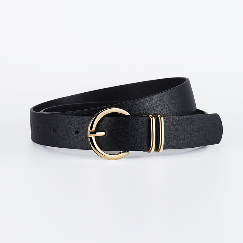 Minimal Double Ring Buckle Belt