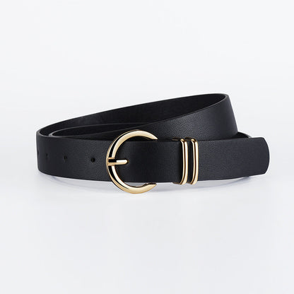 Minimal Double Ring Buckle Belt