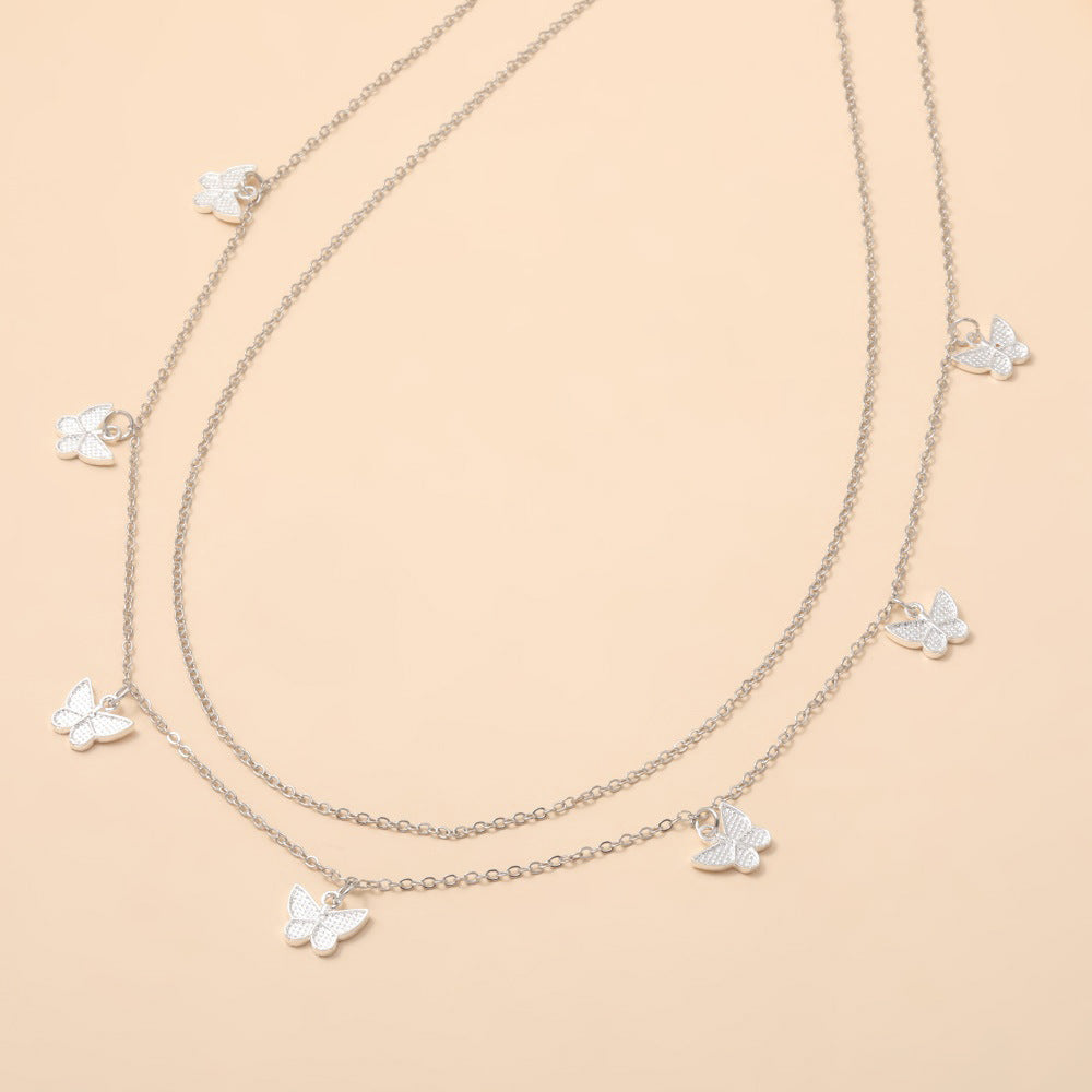 Double Layer Butterfly Metal Waist Chain