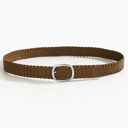 Handmade Woven Patent Leather Belt