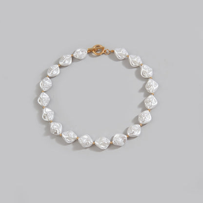 Vintage Baroque Pearl Irregular Statement Necklace