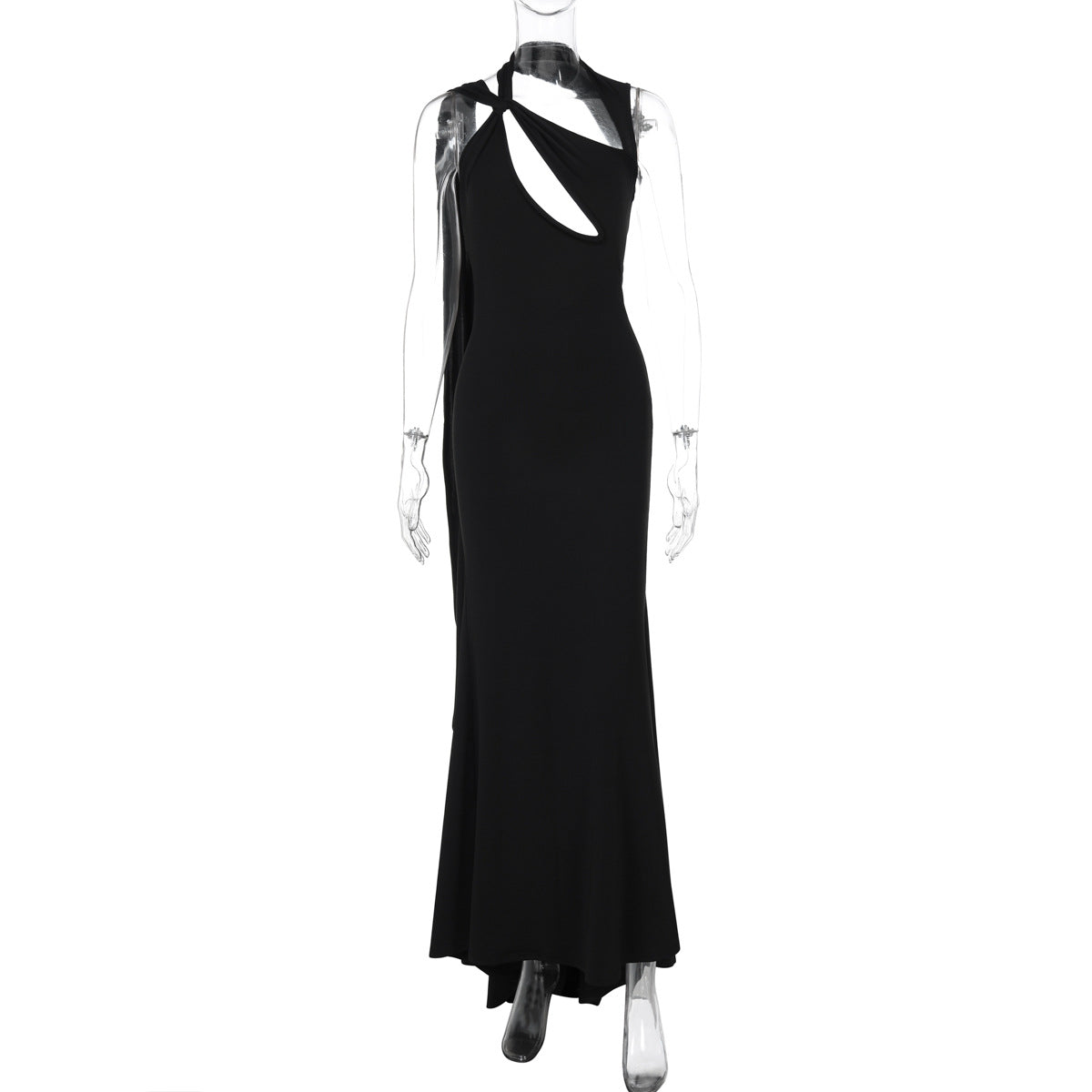 Best Seller in Women Clothing Autumn Winter Sexy Cutout Bandage Sleeveless Solid Color Dress Women