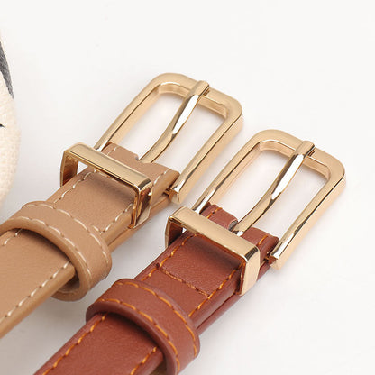 Minimalist Faux Leather Waist Belt