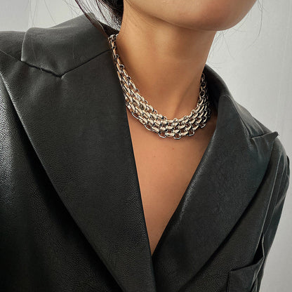 Punk Style Chunky Curb Chain Choker Necklace