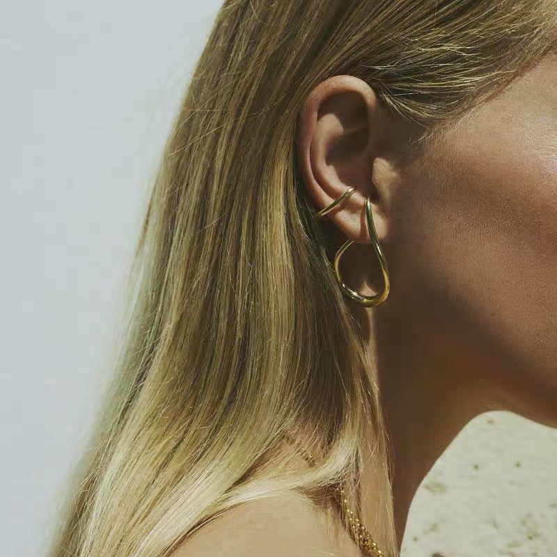 Minimalist Stacked Ear Cuff Earrings