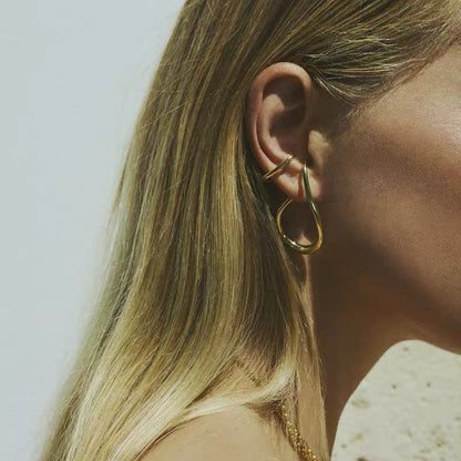 Minimalist Stacked Ear Cuff Earrings