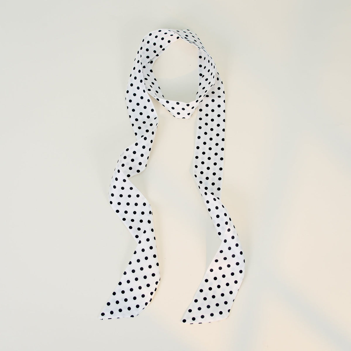 Polka Dot Elegant Long Thin Print Neck Scarf