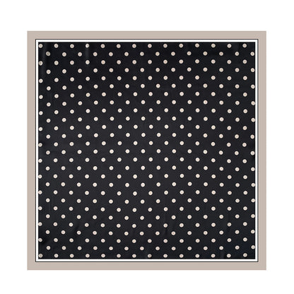 Polka Dot Square Neck Ribbon Head Scarf