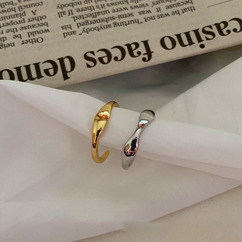 Wavy Irregular Open Band Index Finger Ring