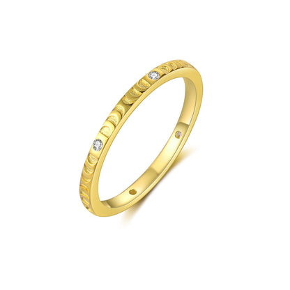 Sterling Silver Square Geometric Zirconia Ring