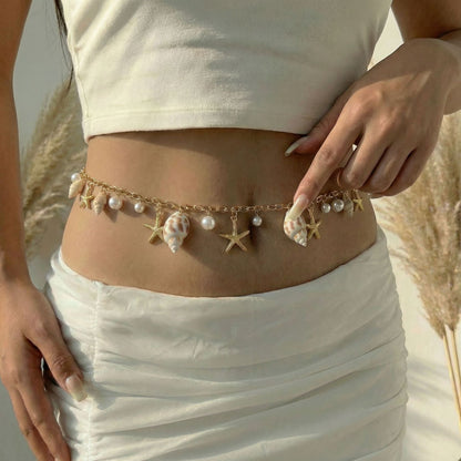 Gold Shell Conch Chic Beach Waist Chain