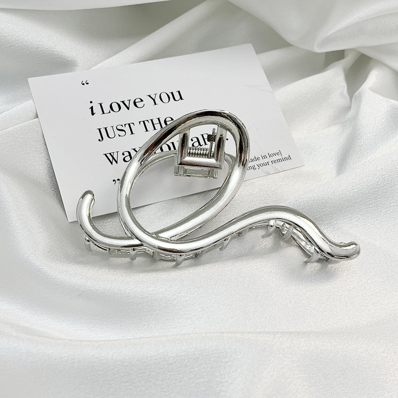 Premium Bow Metallic Large Hair Claw