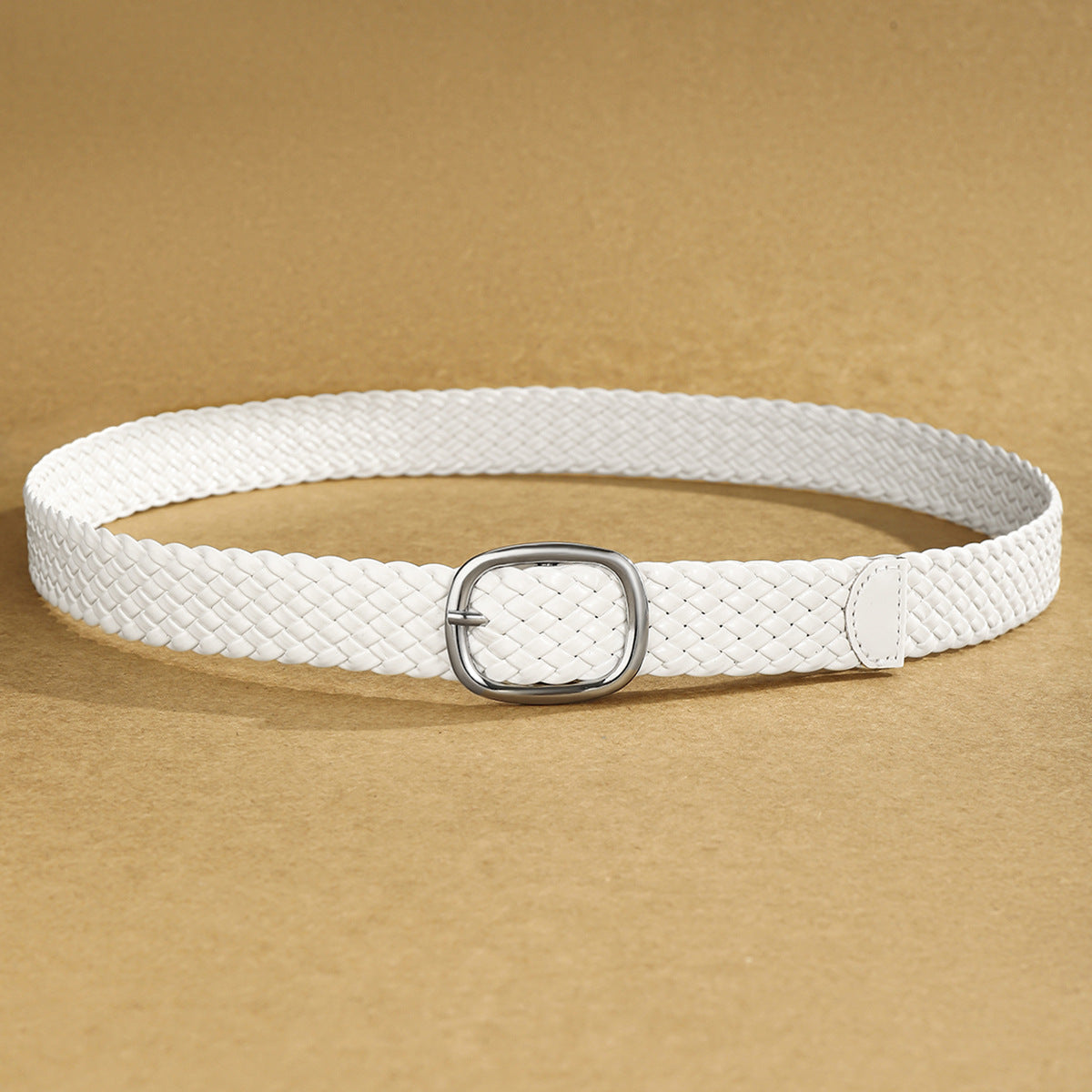 Handmade Woven Patent Leather Belt