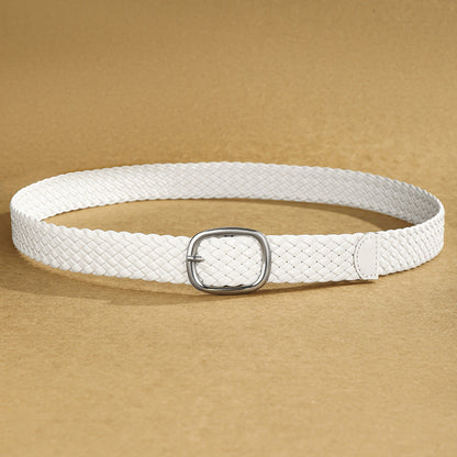 Handmade Woven Patent Leather Belt