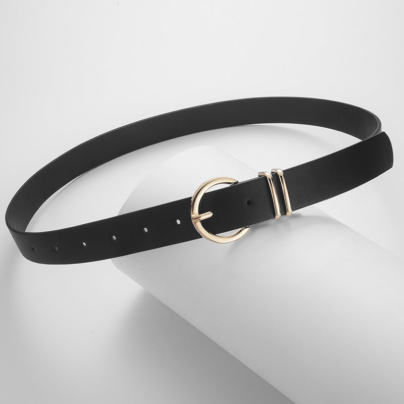 Minimal Double Ring Buckle Belt