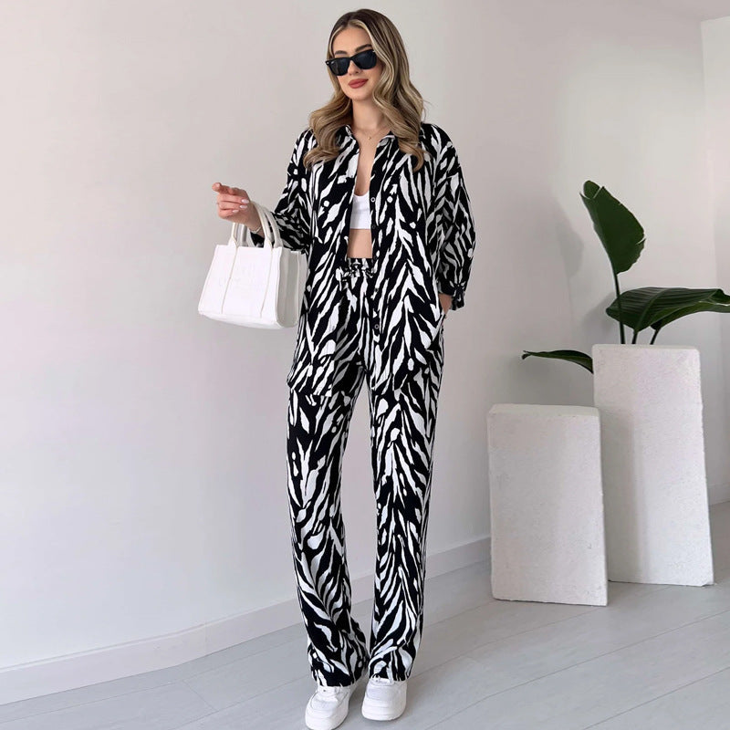 Suit Women Casual Women Loose Long Sleeved Trousers Women Two Piece Suit Spring