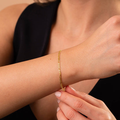 Minimalist 18K Gold Stainless Steel Chain Bracelet
